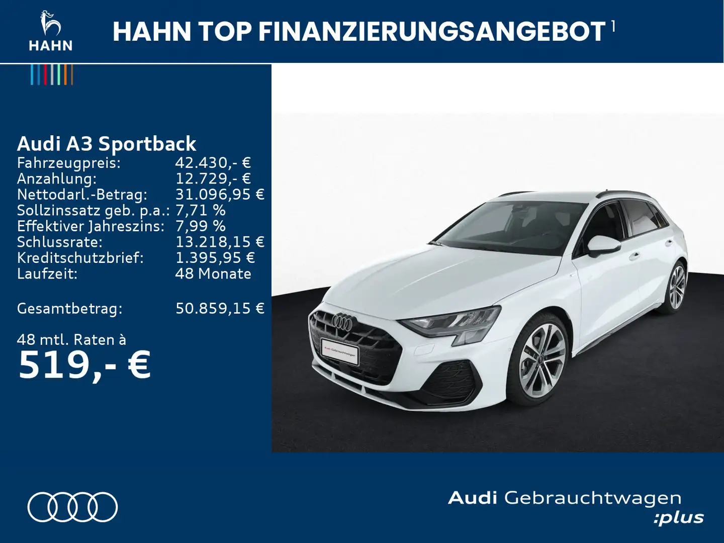 Audi A3 35 TFSI S-tronic S line Navi AHK Hu Weiß - 2