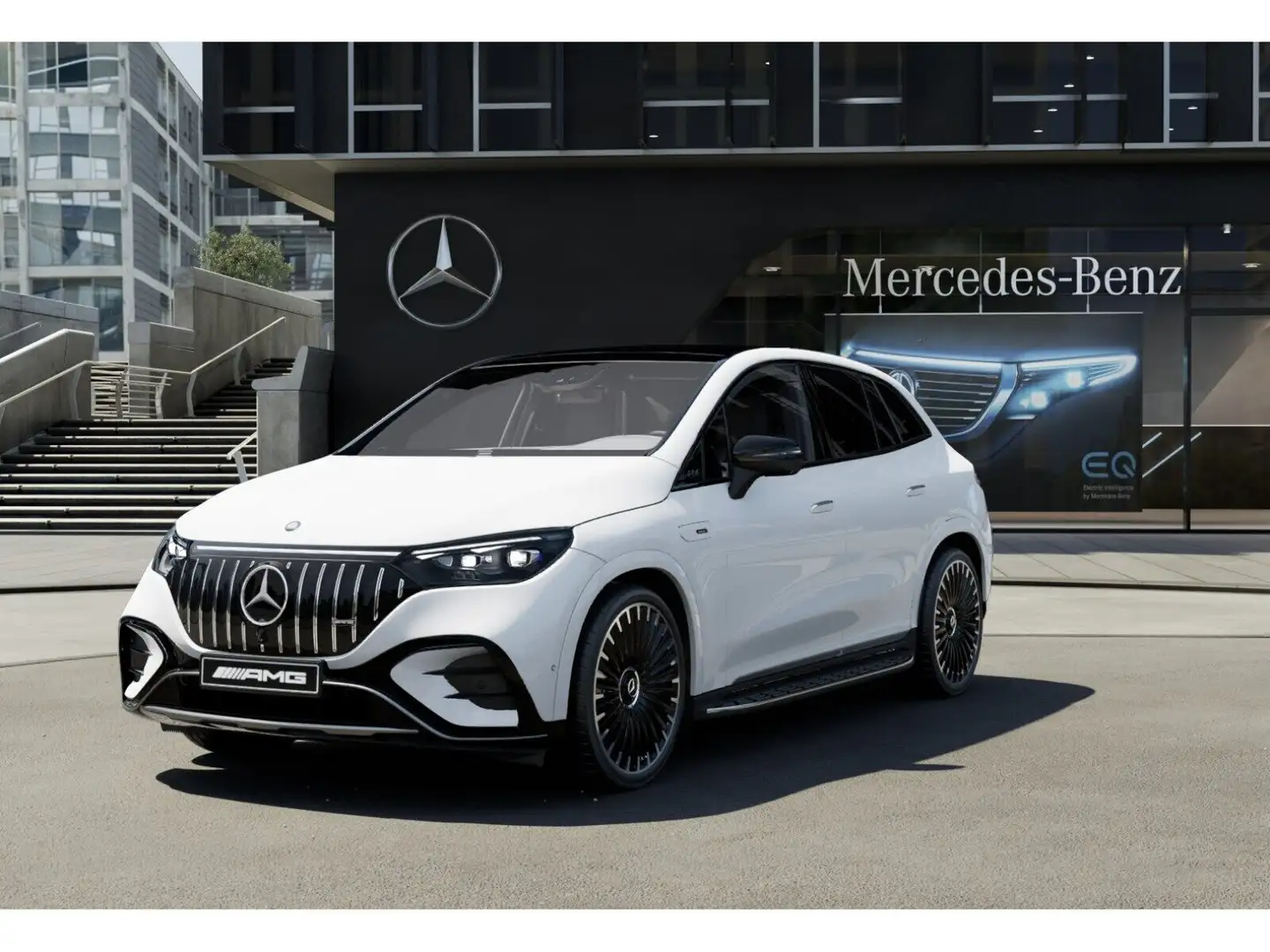 Mercedes-Benz EQE SUV EQE 43 AMG 4M SUV Pano/Hyper/Burm/360/DIGITAL/22 Weiß - 1