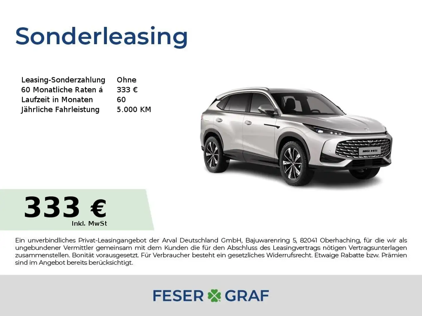 MG HS Luxury Hybrid+ *Preis nur mit Finanzierung* Silber - 1