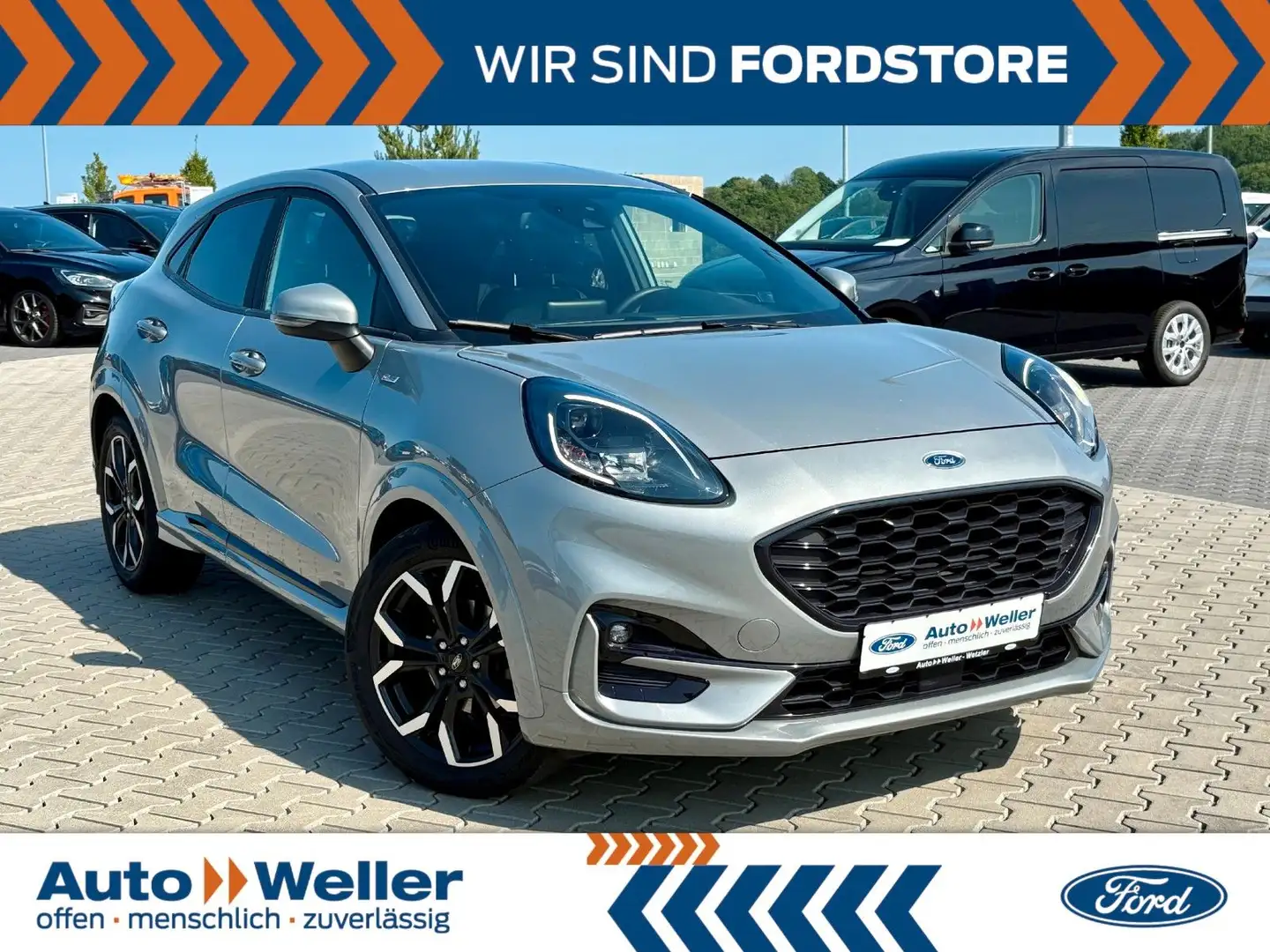 Ford Puma Hybrid ST-Line X 1.0 EcoBoost LED 1. Hand ! Silber - 1