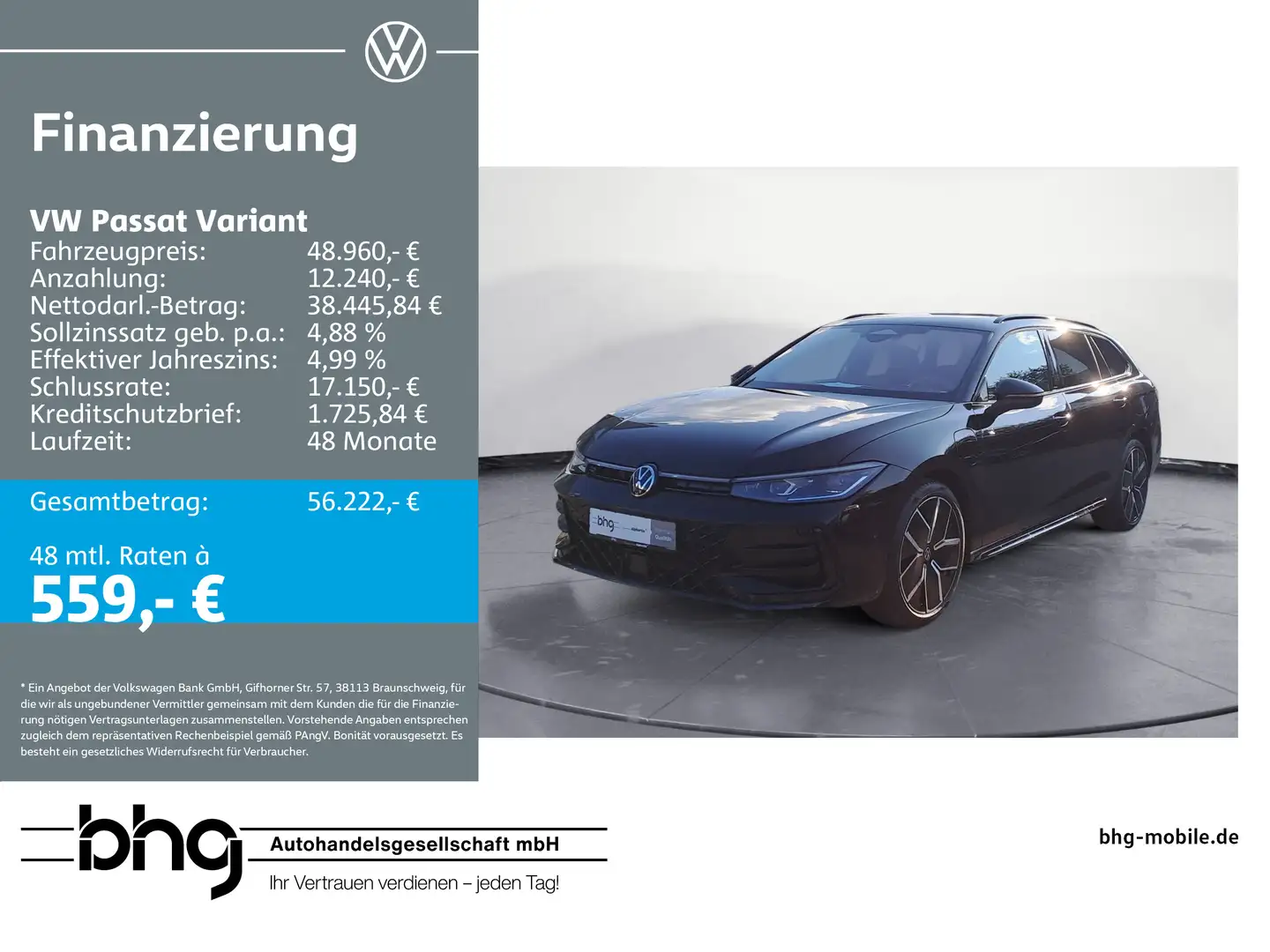 Volkswagen Passat Variant 1.5 e-Hybrid OPF DSG R-Line Schwarz - 1