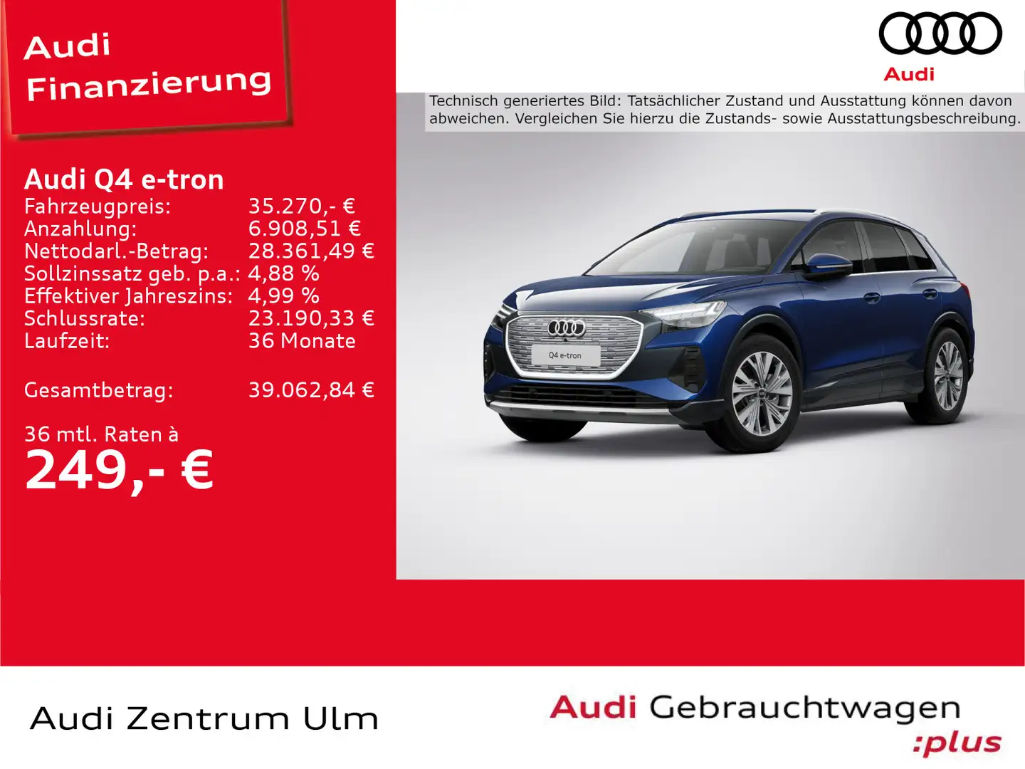 Audi Q4 e-tron 50 quattro AHK HuD NAVI MATRIX KAM SHZ Blau - 1