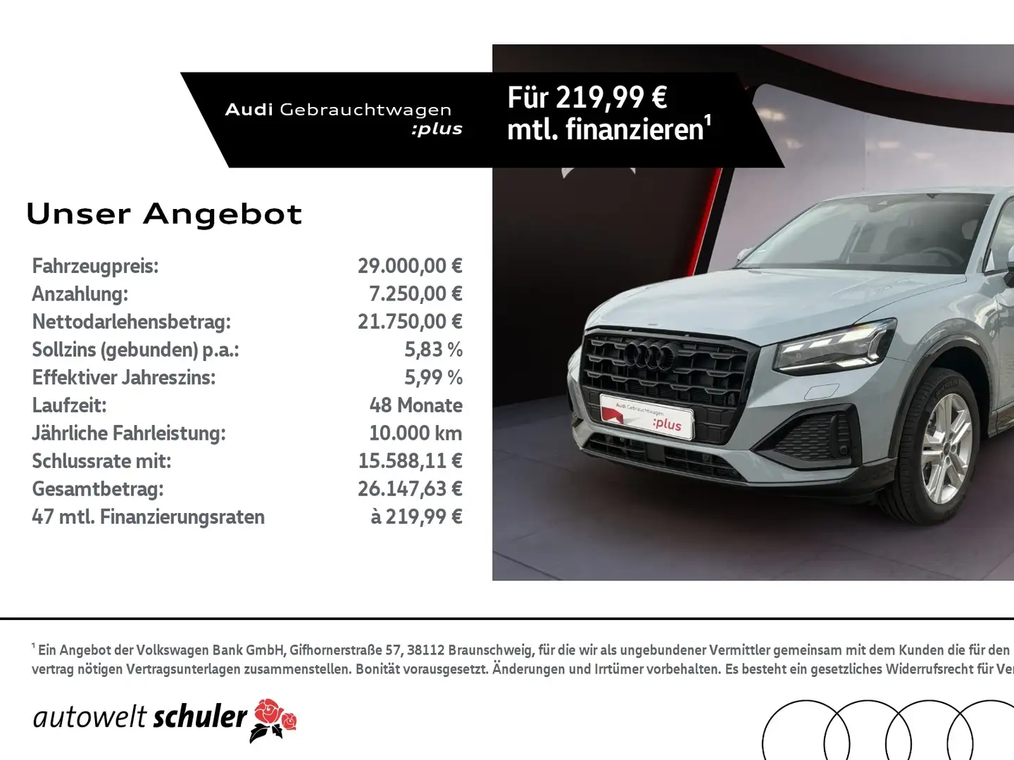Audi Q2 30 2.0 TDI advanced Matrix-LED RFK GRA ASI Grau - 1