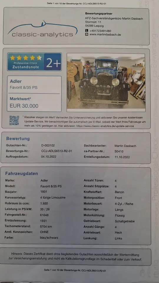 Adler Favorit 8/35 PS, foto 6