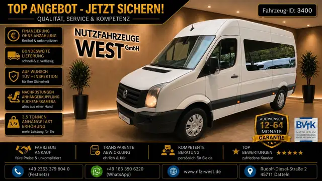 Volkswagen Crafter TDI Hoch+Lang*9-Sitzer*Garantie*