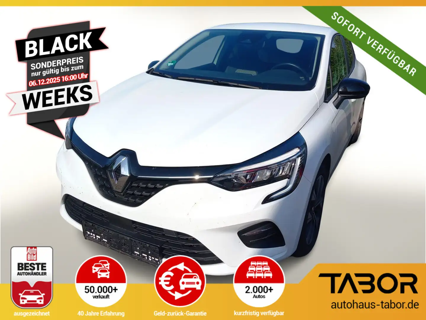 Renault Clio V 1.0 TCe 90 CVT Evolution Nav PDC SHZ 16Z Weiß - 1