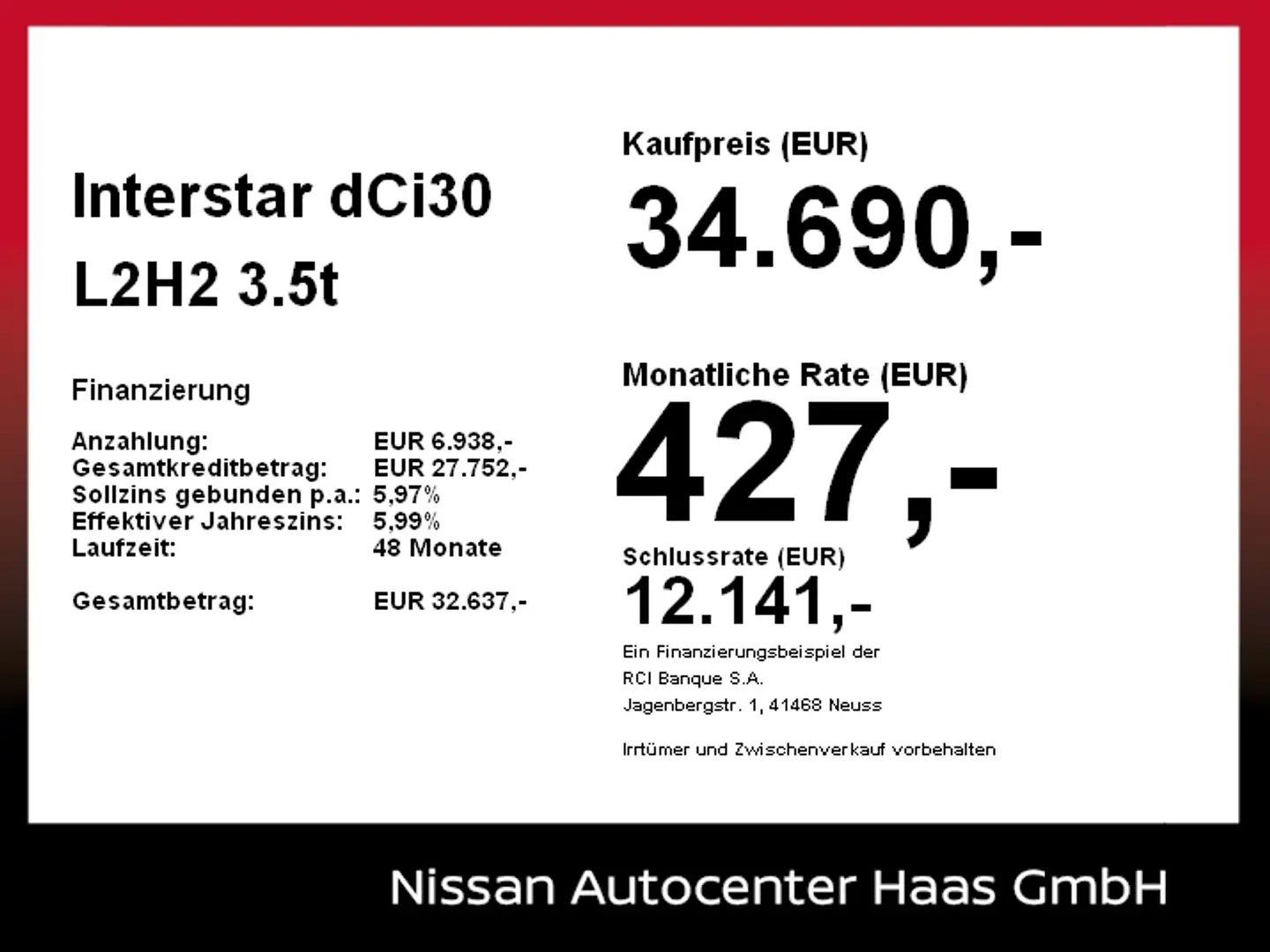 Nissan Interstar dCi30 L2H2 3.5t N-Connecta LRB+ Winterpa Blanco - 1