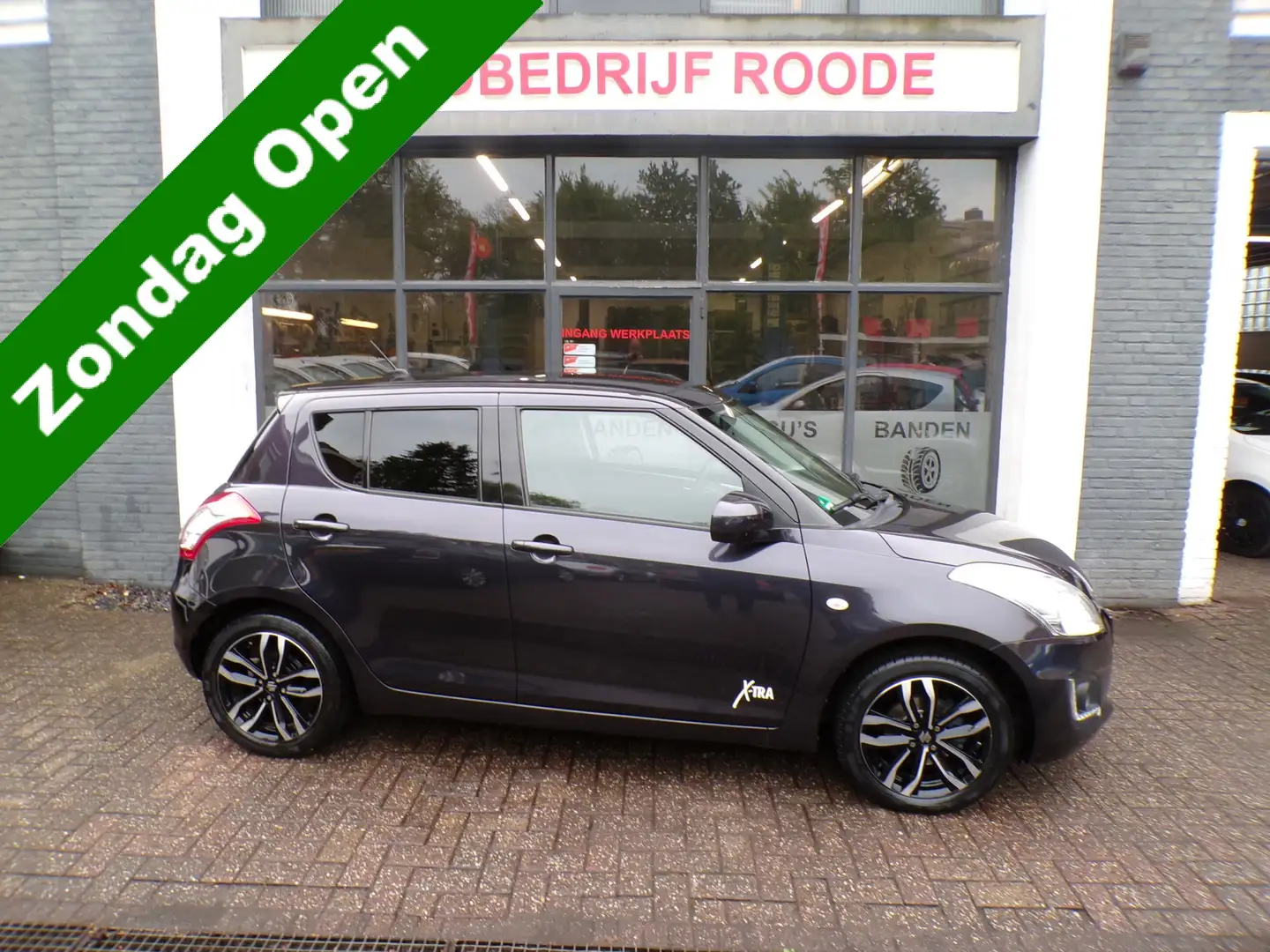 Suzuki Swift 1.2 Style X-Tra ZEER MOOI,LEDER,LMV,AIRCO !!! ''ZO Zwart - 1