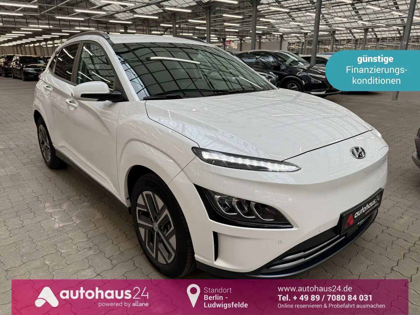 Hyundai Kona Elektro 2WD 39,2 kWh|Kamera|Sitzhzg Blanc - 1