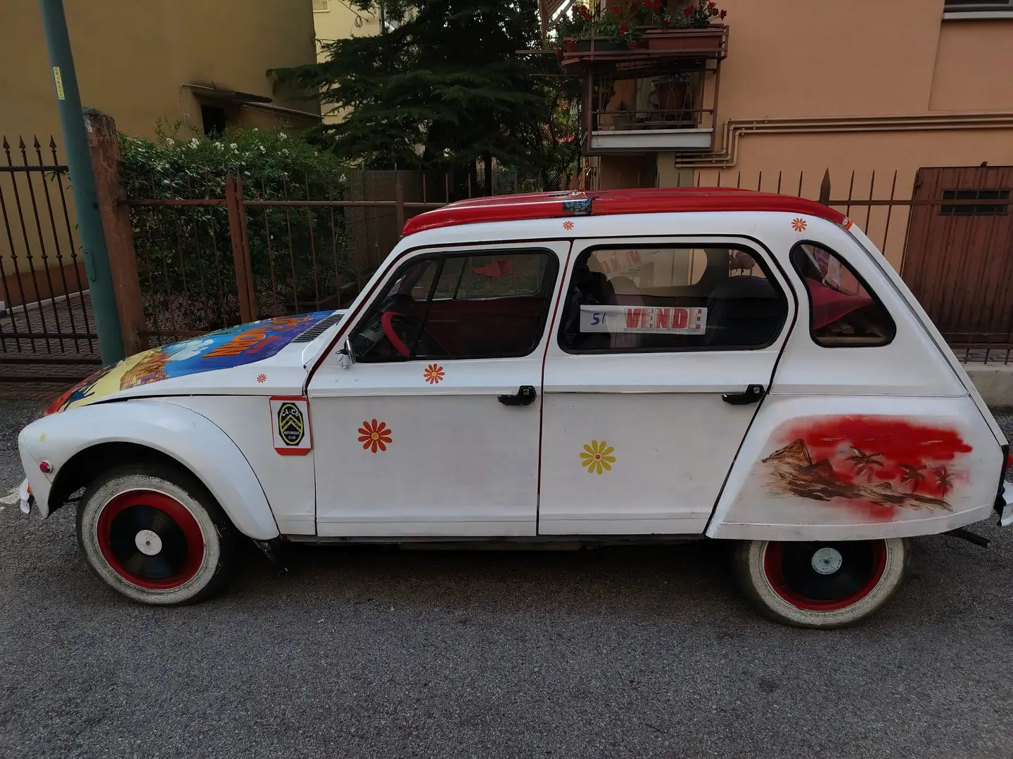 Citroen Dyane 6 cabrio Blanc - 1