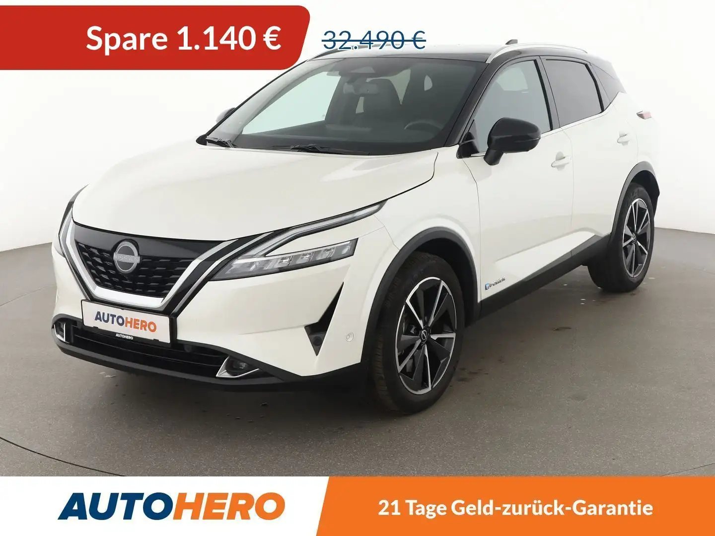 Nissan Qashqai 1.5 VC-T e-POWER Tekna Aut.*NAVI*HEADUP*LED*SPUR* Weiß - 1