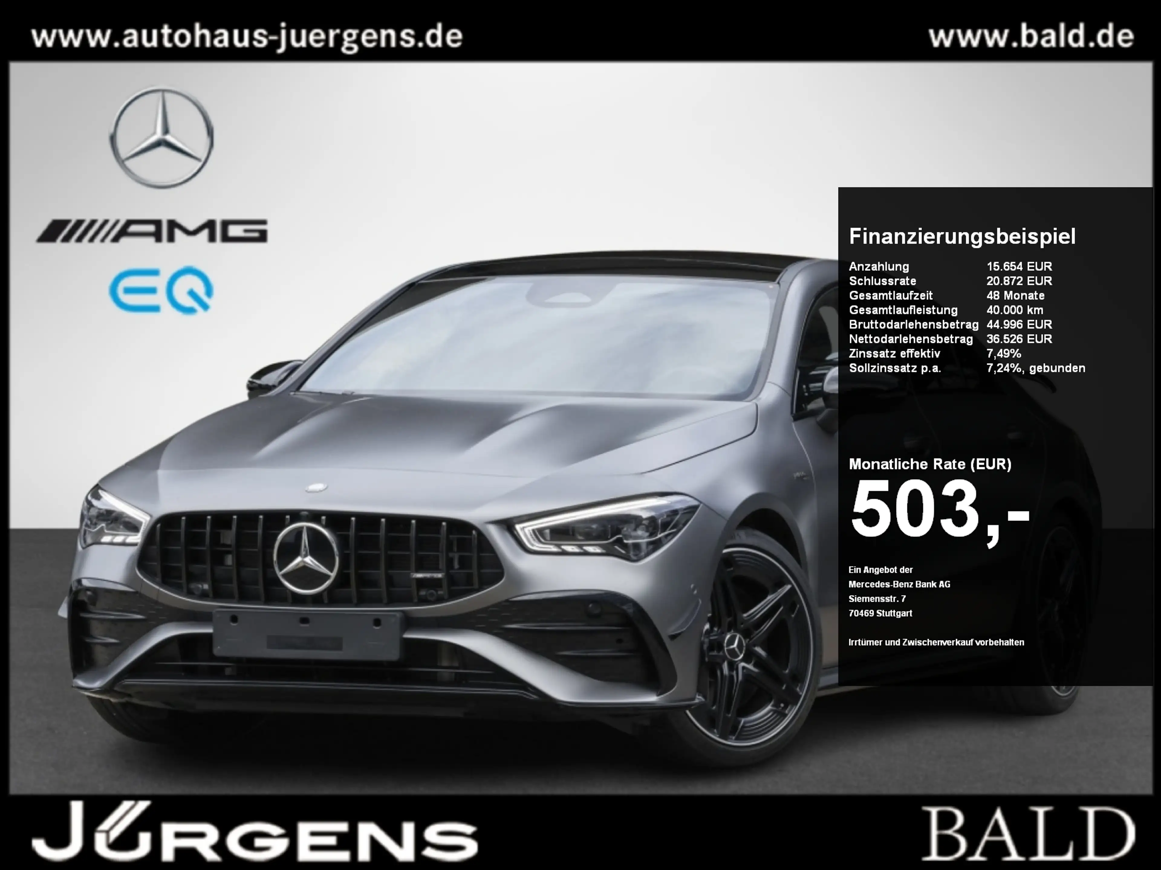 Mercedes-Benz CLA 35 AMG 4M Cp Aero-Plus/Pano/MBeam/Night/19"