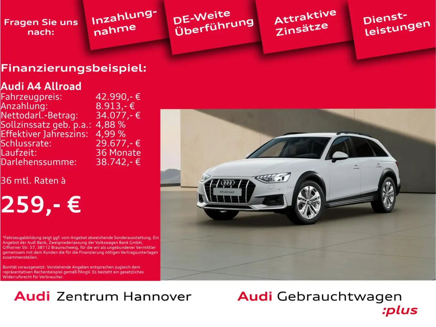 Audi A4 allroad 40 TDI quattro AHK LED Kamera virtual Weiß - 2
