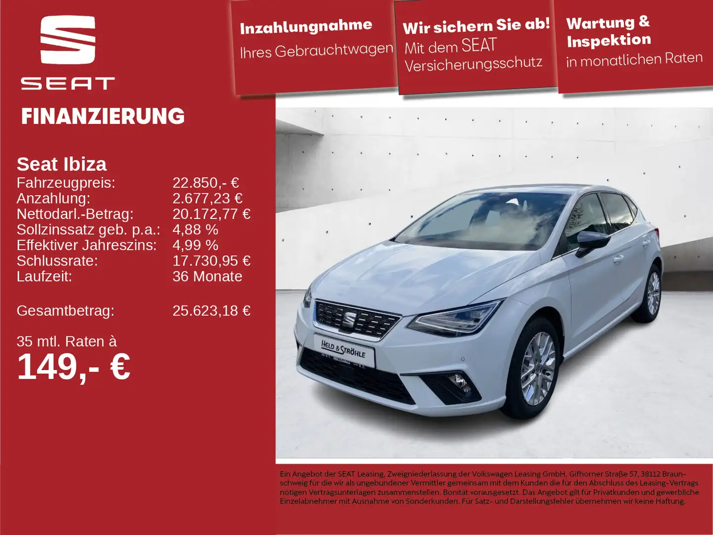 SEAT Ibiza Xcellence 1.0TSI ACC LED NAVI RFK SHZ VIRT Blanc - 1