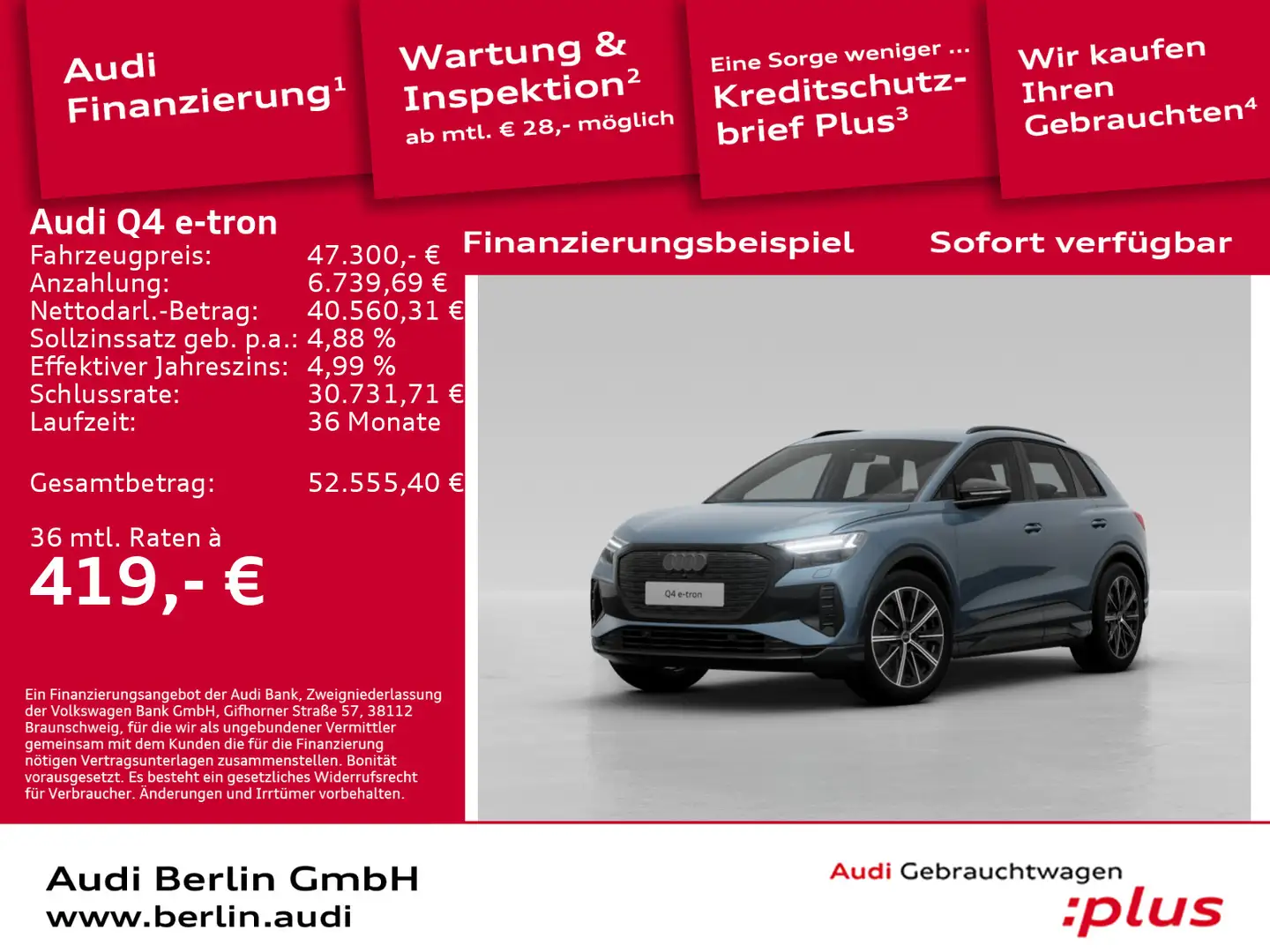 Audi Q4 e-tron Q4 40 e-tron Blau - 1