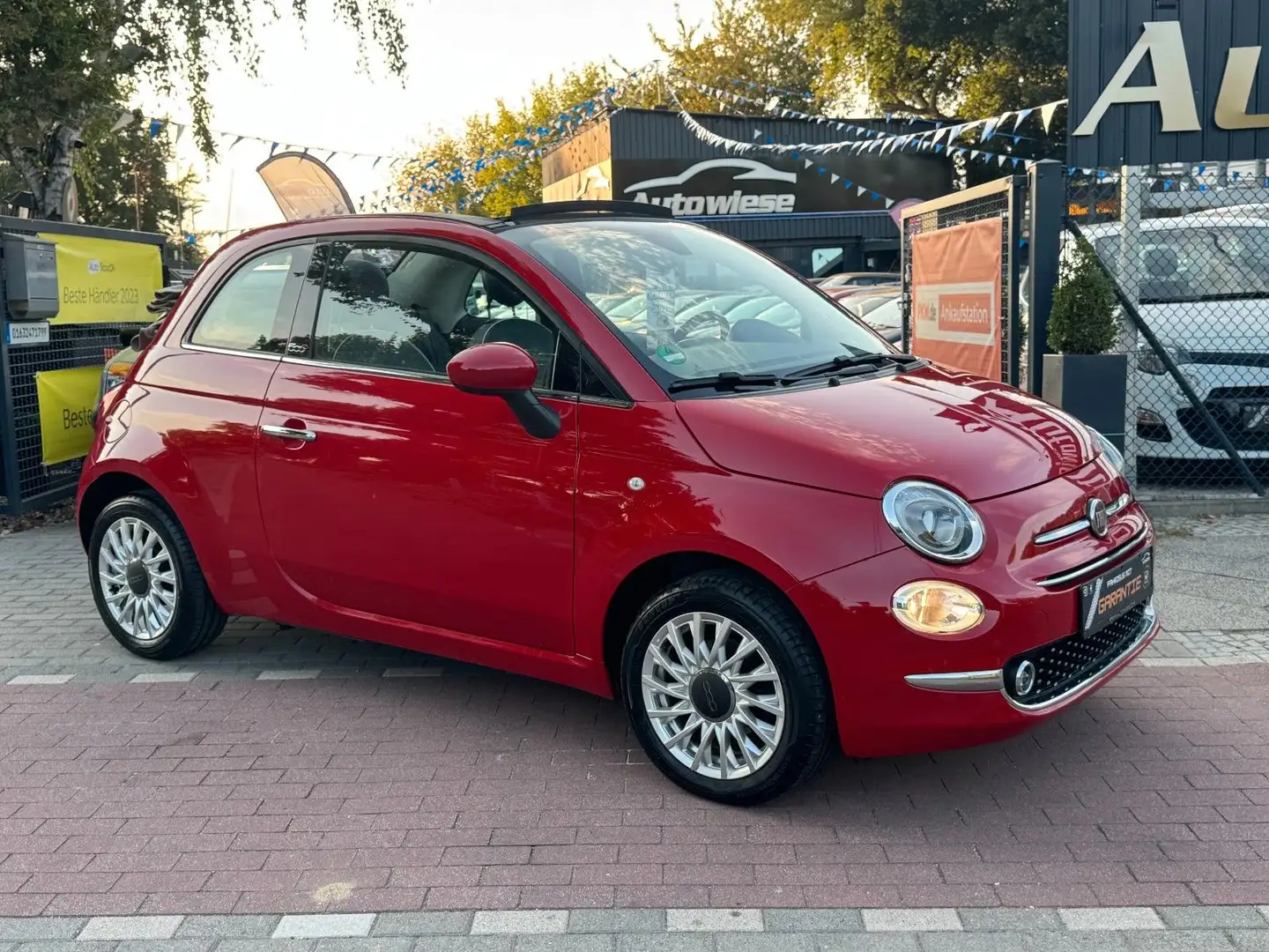 Fiat 500 Cabrio Lounge 1.2*Navi*Klimaautomatik*PDC Rot - 1