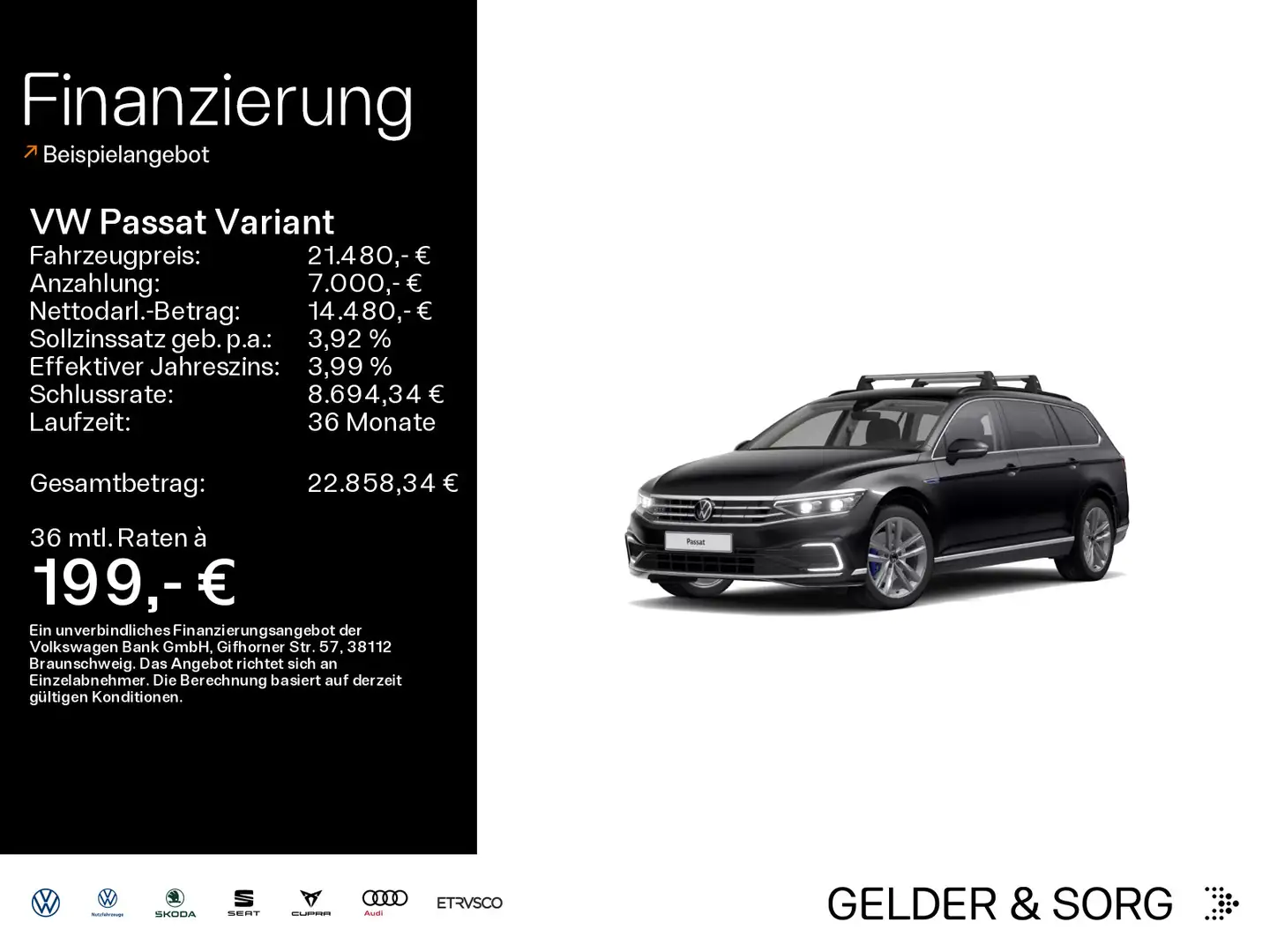 Volkswagen Passat Variant GTE R-Line AHK*DYN*IQ.Light*360°* Schwarz - 1