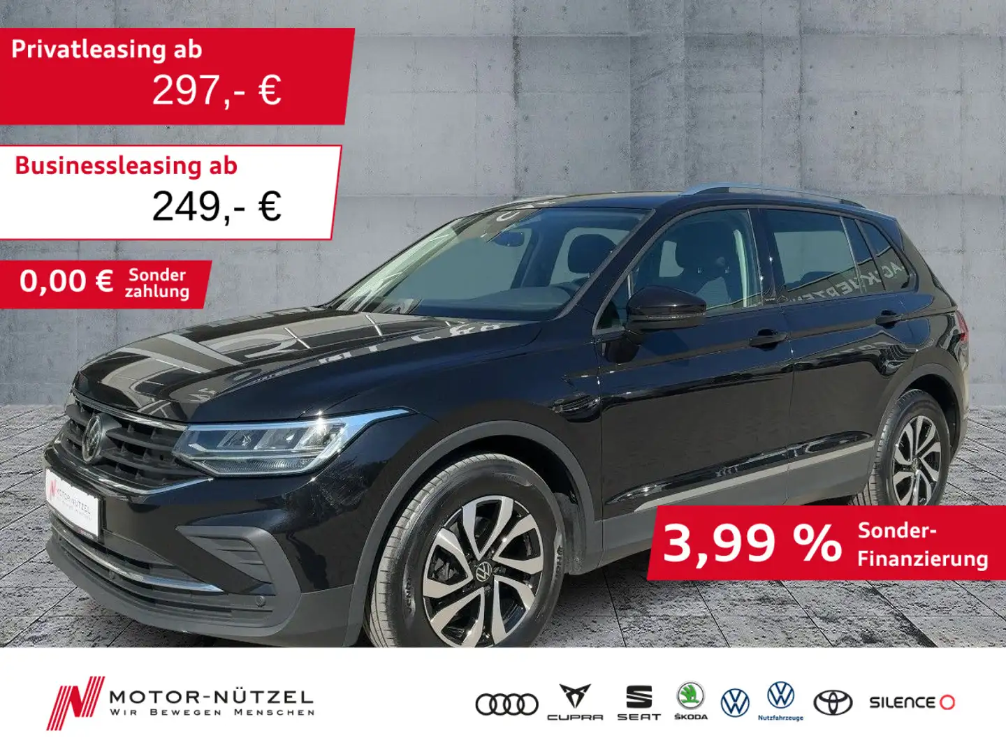 Volkswagen Tiguan 1.5TSI DSG ACTIVE LED+NAV+APP+ACC+SHZ+PDC Schwarz - 1