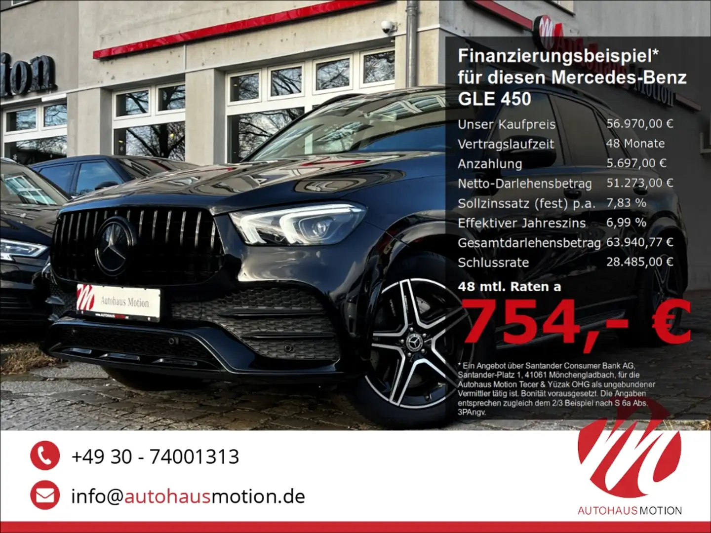 Mercedes-Benz GLE 450 AMG-Line 4M LED Kamera Leder Ambiente Keyless Schwarz - 1