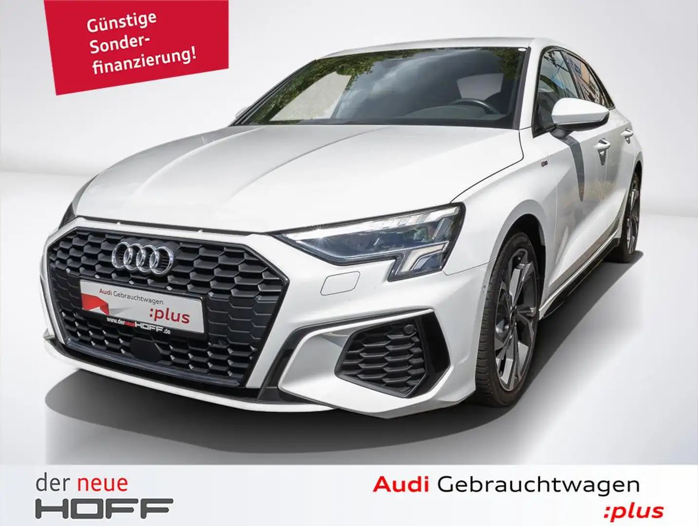 Audi A3 30 TFSI S line Leder LED 18 Zoll SH Klima Weiß - 1