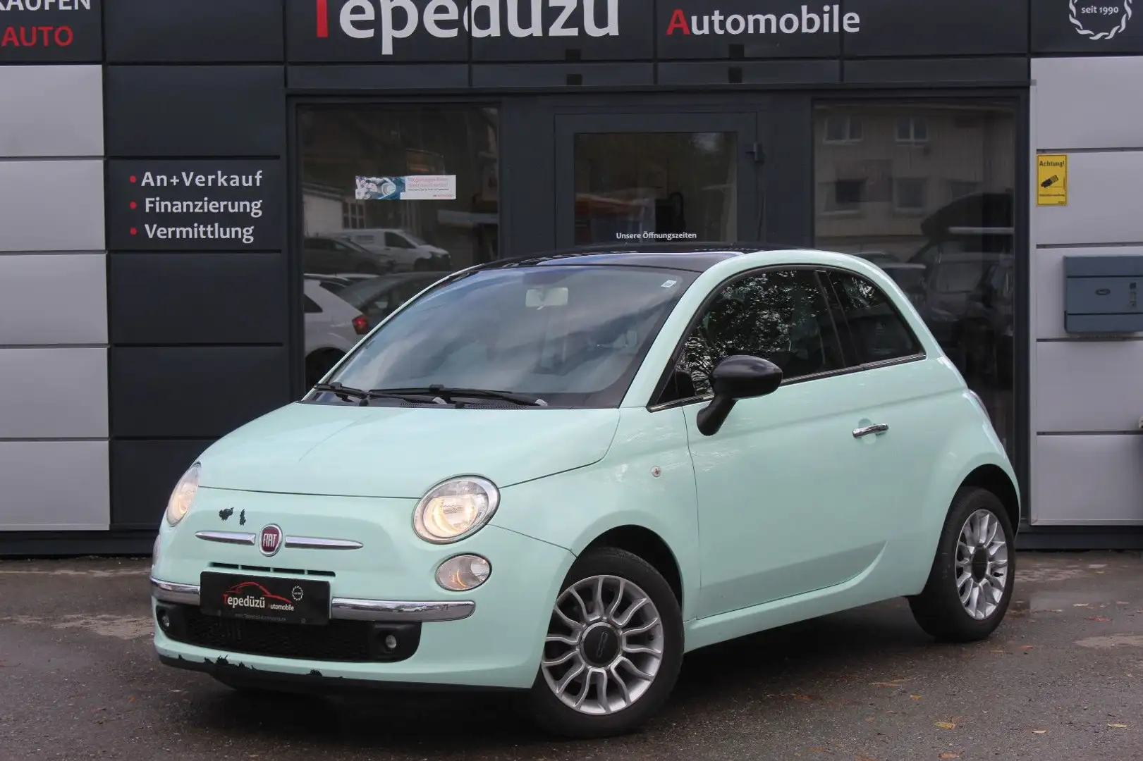 Fiat 500 *Leder*Pano*Klima*Alu*PDC* Blau - 1