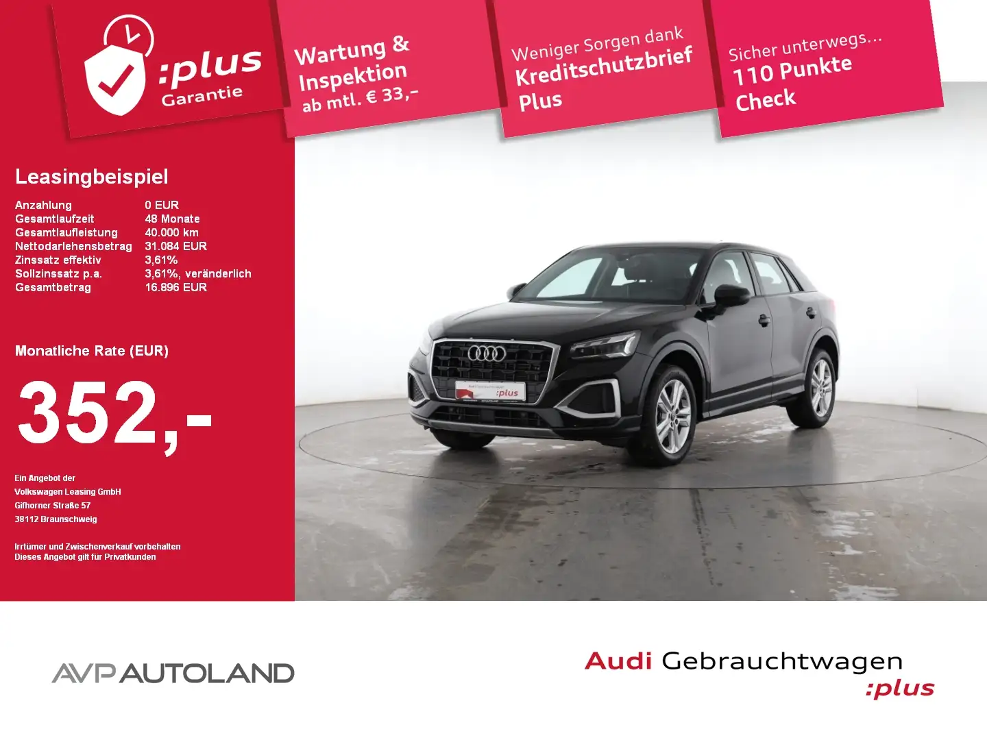Audi Q2 35 TFSI S tronic advanced | MMI NAVI PLUS | Schwarz - 1
