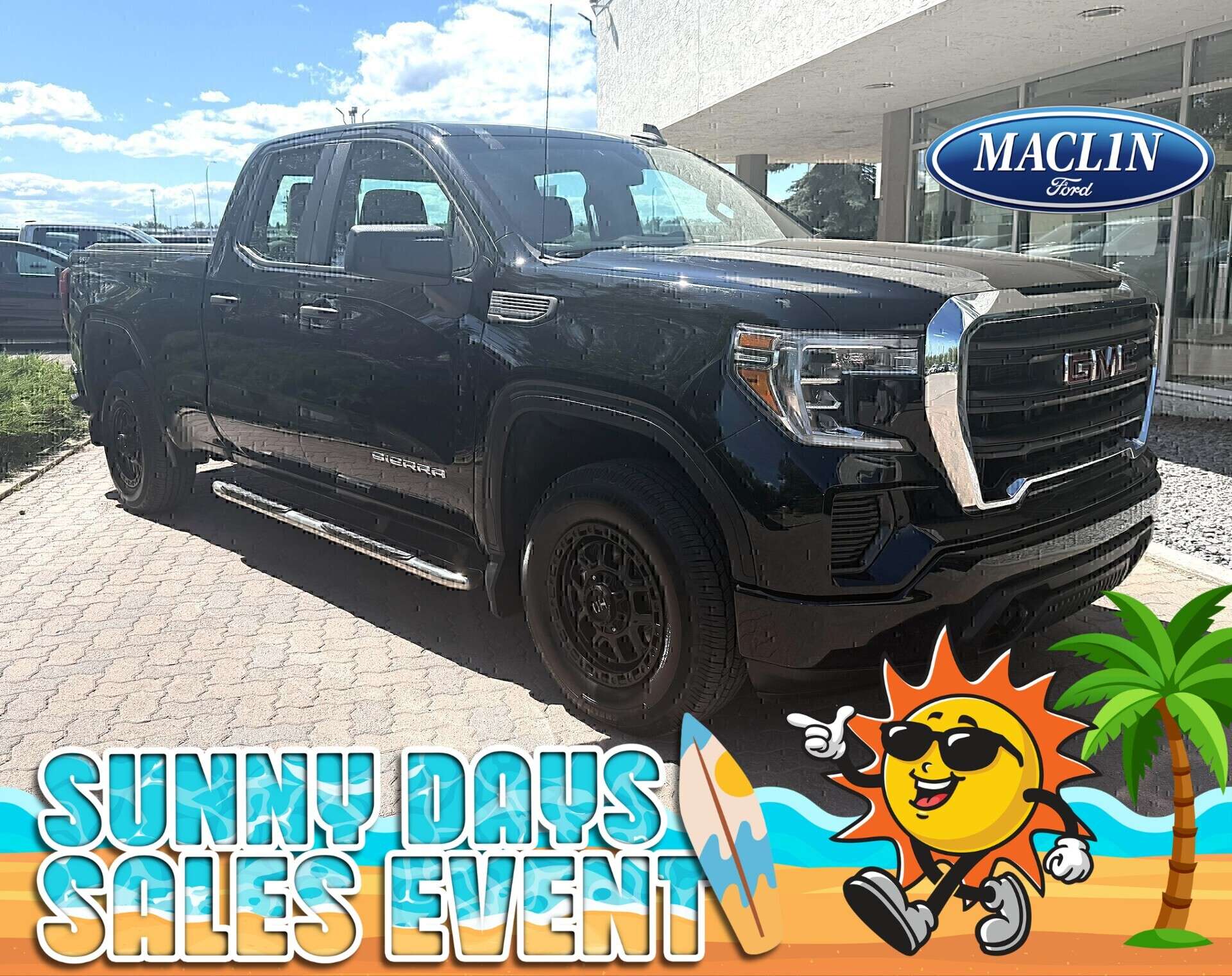 Black 2019 GMC Sierra 1500 Pickup Truck Four-Wheel Drive 8-Speed Automatic