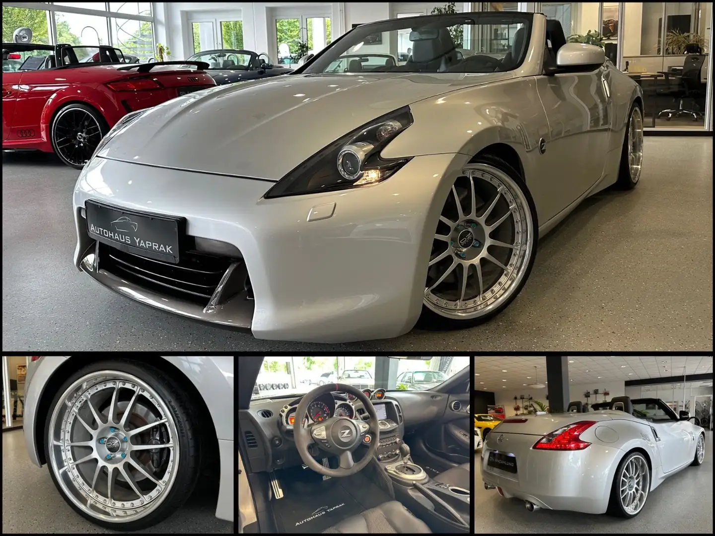 Nissan 370Z Roadster Pack|Aut.|20"OZ|Eibach|Cobra AGA Silber - 1