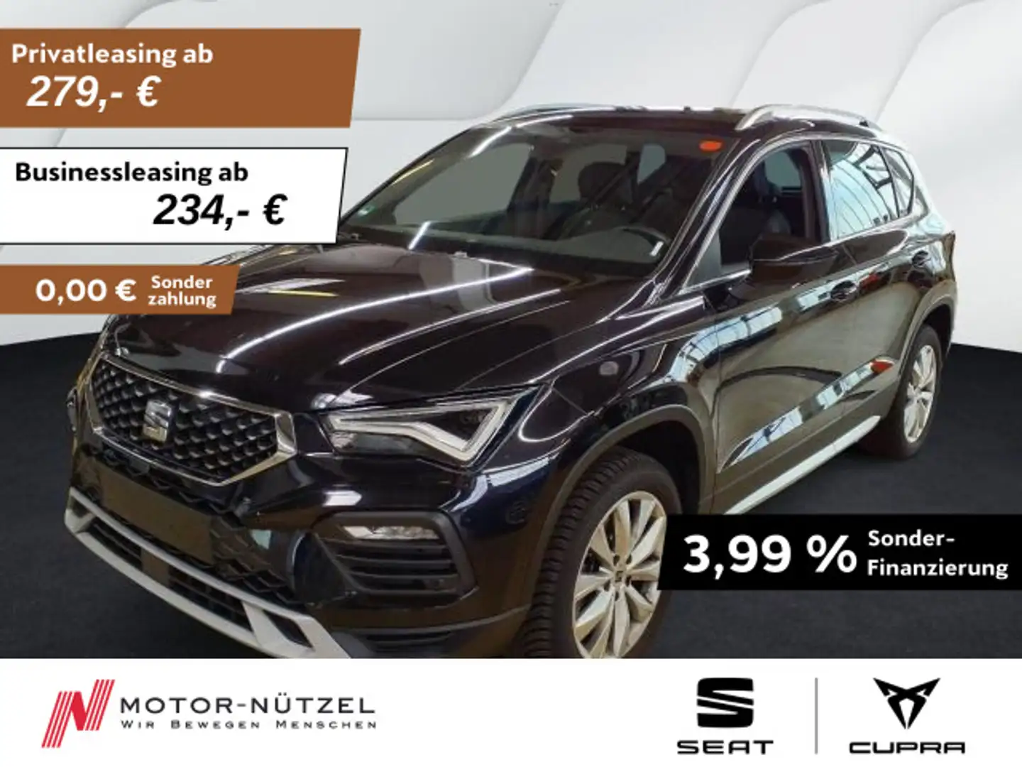 SEAT Ateca 1.5 TSI DSG XPERIENCE LED+NAVI+APP+ACC+SHZ Schwarz - 1