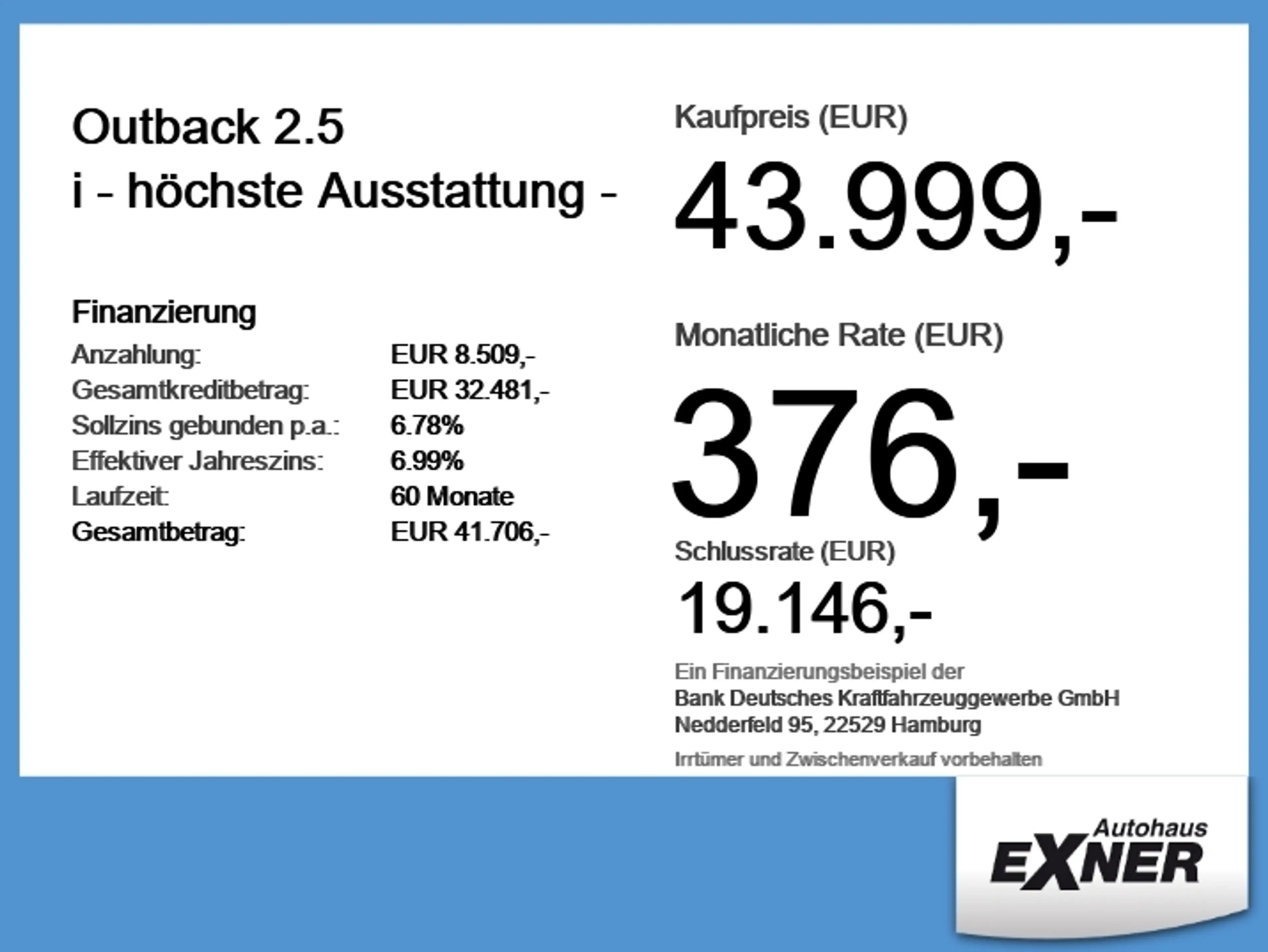 Subaru OUTBACK 2.5 i - beste Ausstattung - am Lager — photo 6