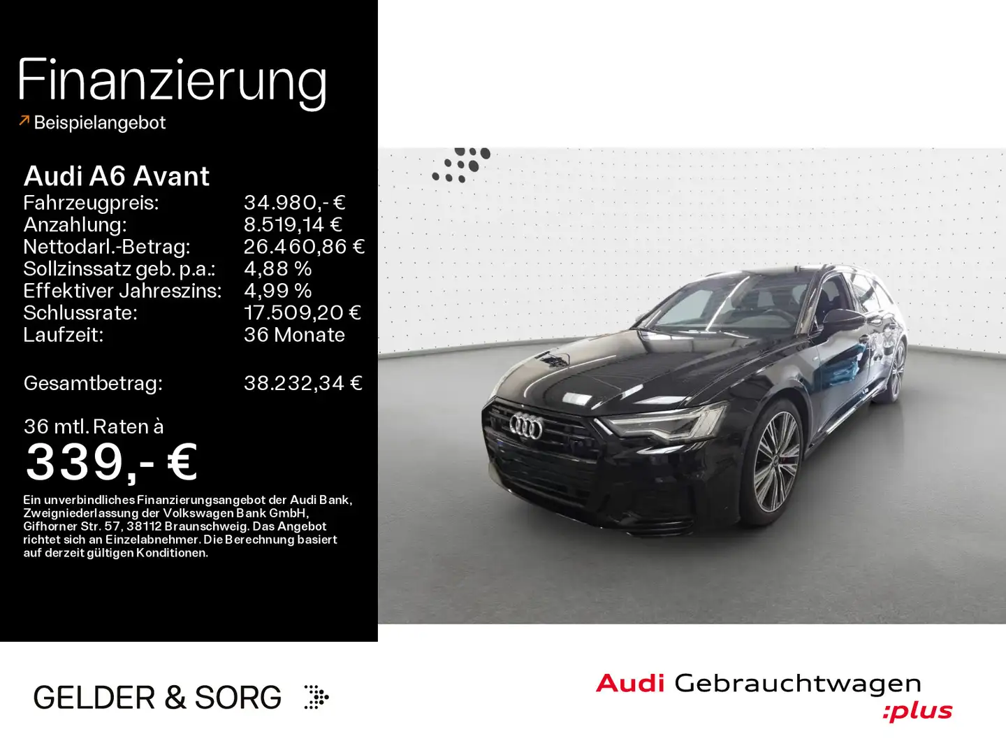 Audi A6 55 TFSI e S line Virtual*360°*Matrix Schwarz - 1