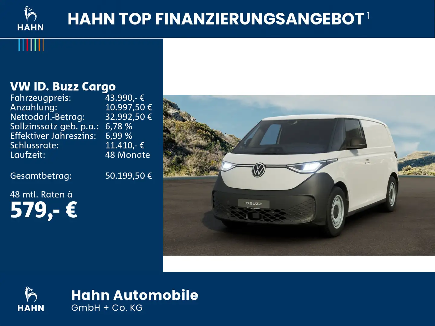 Volkswagen ID. Buzz Cargo Pro 210kW Weiß - 2