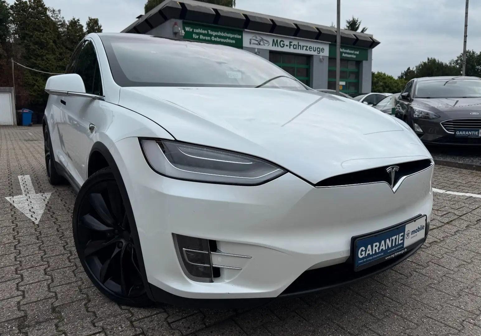 Tesla Model X Long Range 100KW  1-HAND PREMIUM 22 ZOLL Blanc - 1