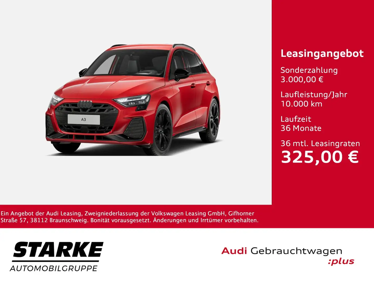 Audi A3 Sportback 30 TFSI S tronic S line NaviPlus LED ... Rouge - 1