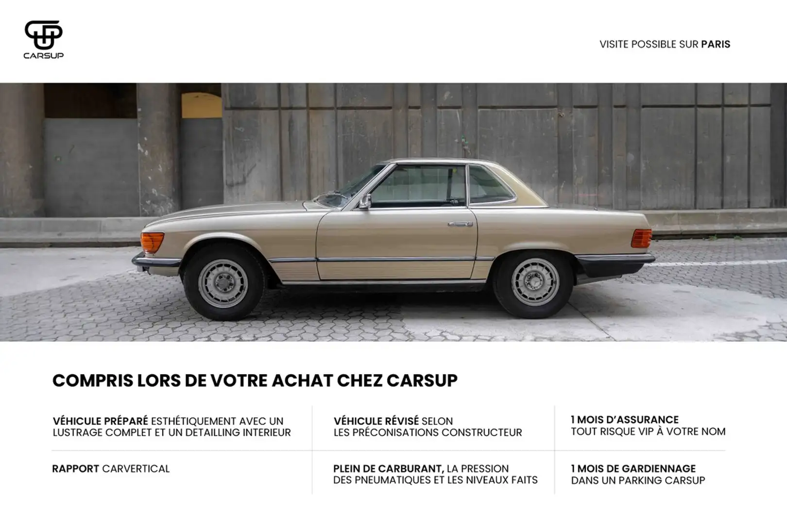Mercedes-Benz 350 SL W107 - 1974 - Hard-Top - BVM Or - 2