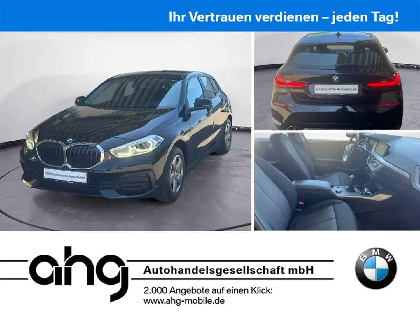 BMW 118 i Advantage Navi Klima PDC LED DAB Sitzheizun Zwart - 1