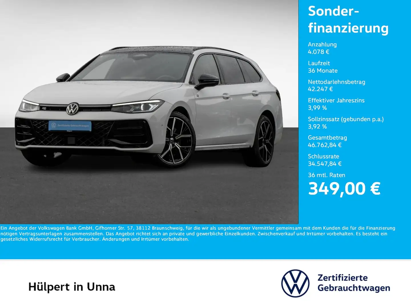 Volkswagen Passat Variant 2.0 R-LINE 4X4 NEUESMODELL AHK 19Z Blanco - 1