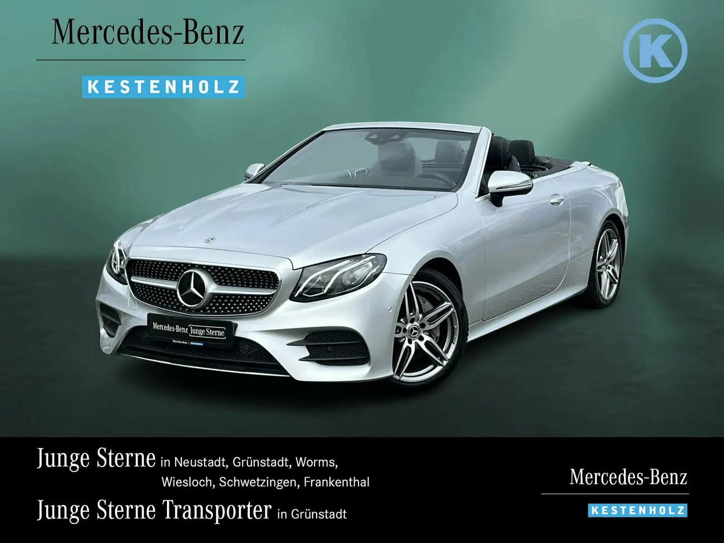 Mercedes-Benz E 220 E 220 d Cabrio AMG+LEDER+DISTRO+KAM+AIRCAP/SCARF Argent - 1