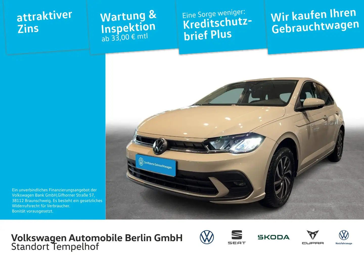 Volkswagen Polo 1.0TSI DSG Life LED PDC SHZ 2J-Garantie Gris - 1