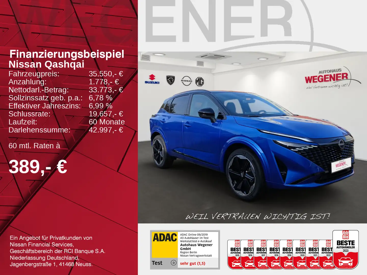 Nissan Qashqai QASHQAI 1.3 DIG-T MHEV  20'LM-Felgen Carplay Goo Blauw - 2