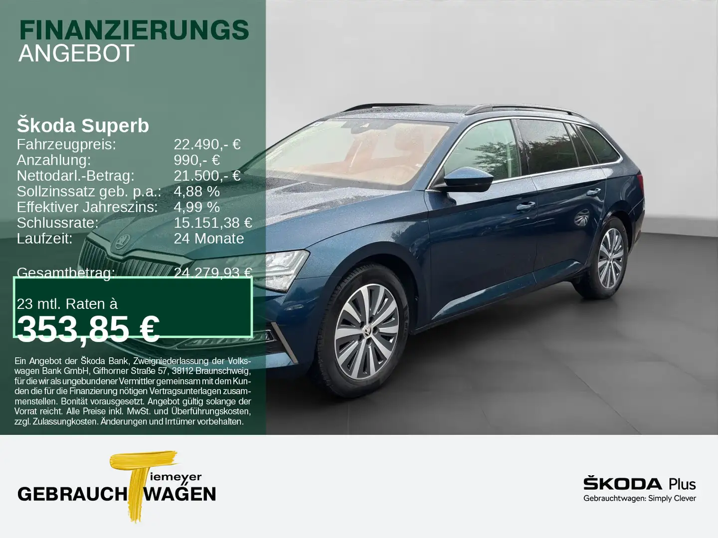 Skoda Superb Combi iV AMBITION NAVI ASSIST AHK Bleu - 1