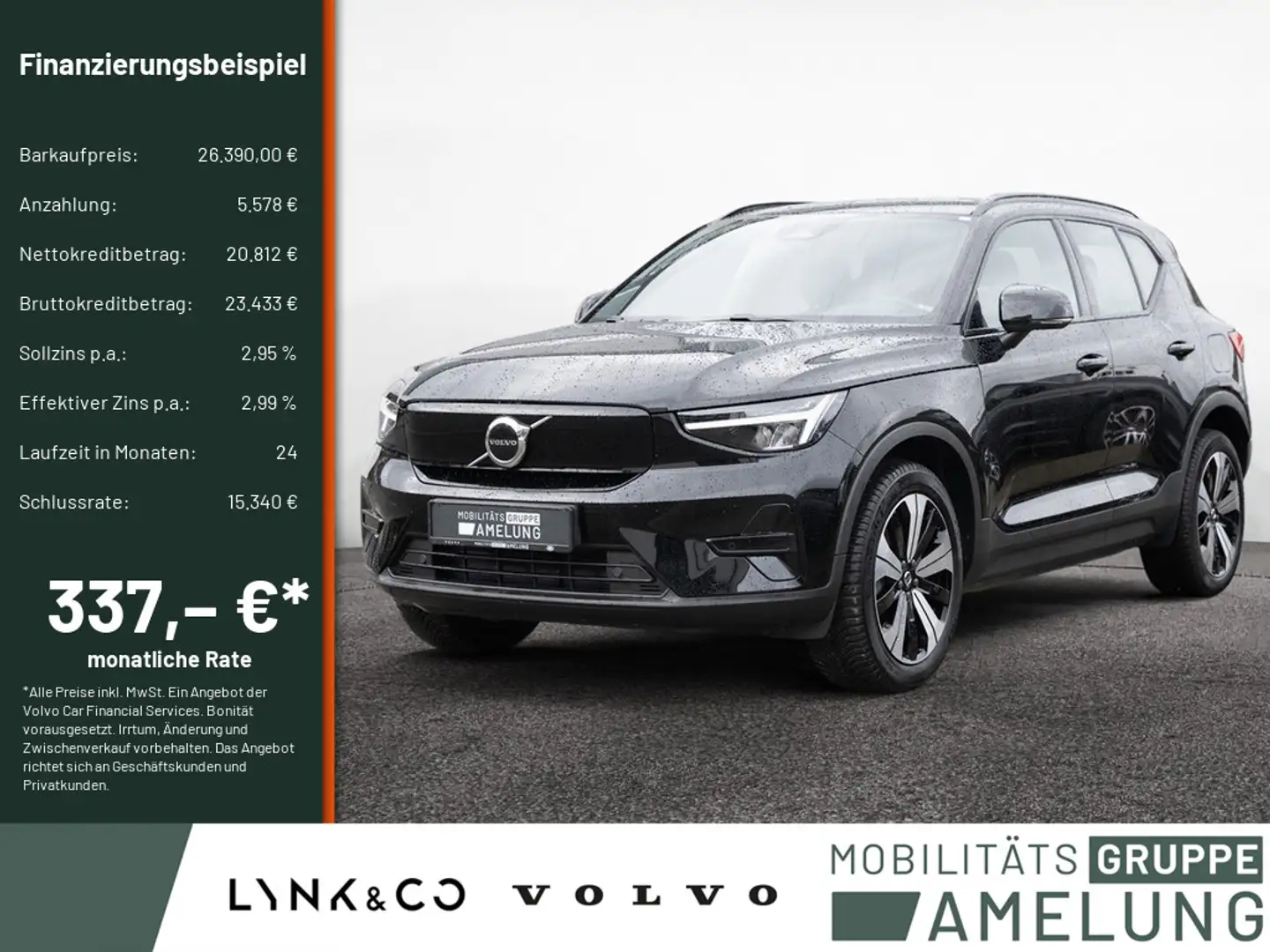 Volvo XC40 Core Recharge Pure Electric 2WD NAVI LED Schwarz - 1