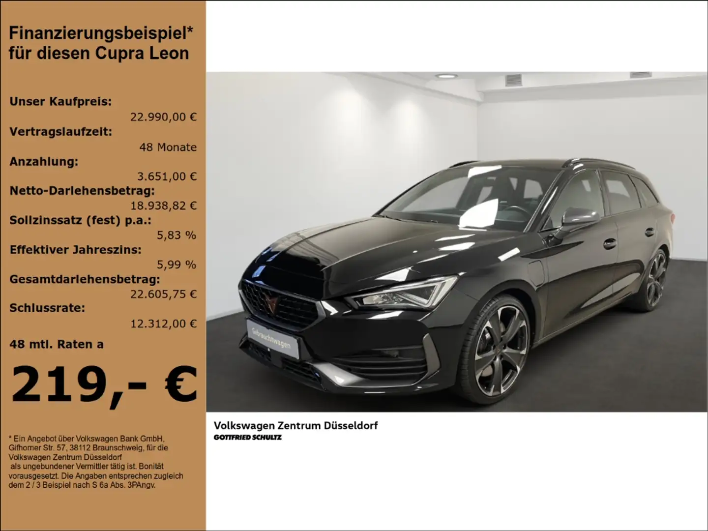 CUPRA Leon Sportstourer 1.4 e-Hybrid DSG Navigation Schwarz - 1