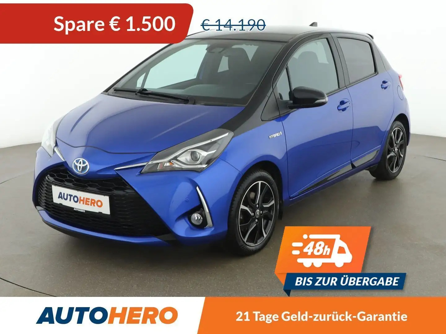 Toyota Yaris 1.5 Hybrid Style Bleu - 1