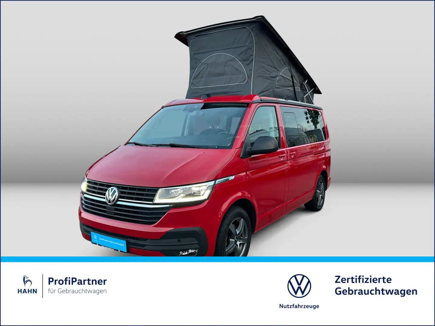 Volkswagen T6.1 California Beach 2,0TDI 110KW DSG AHK NAVI Rood - 1