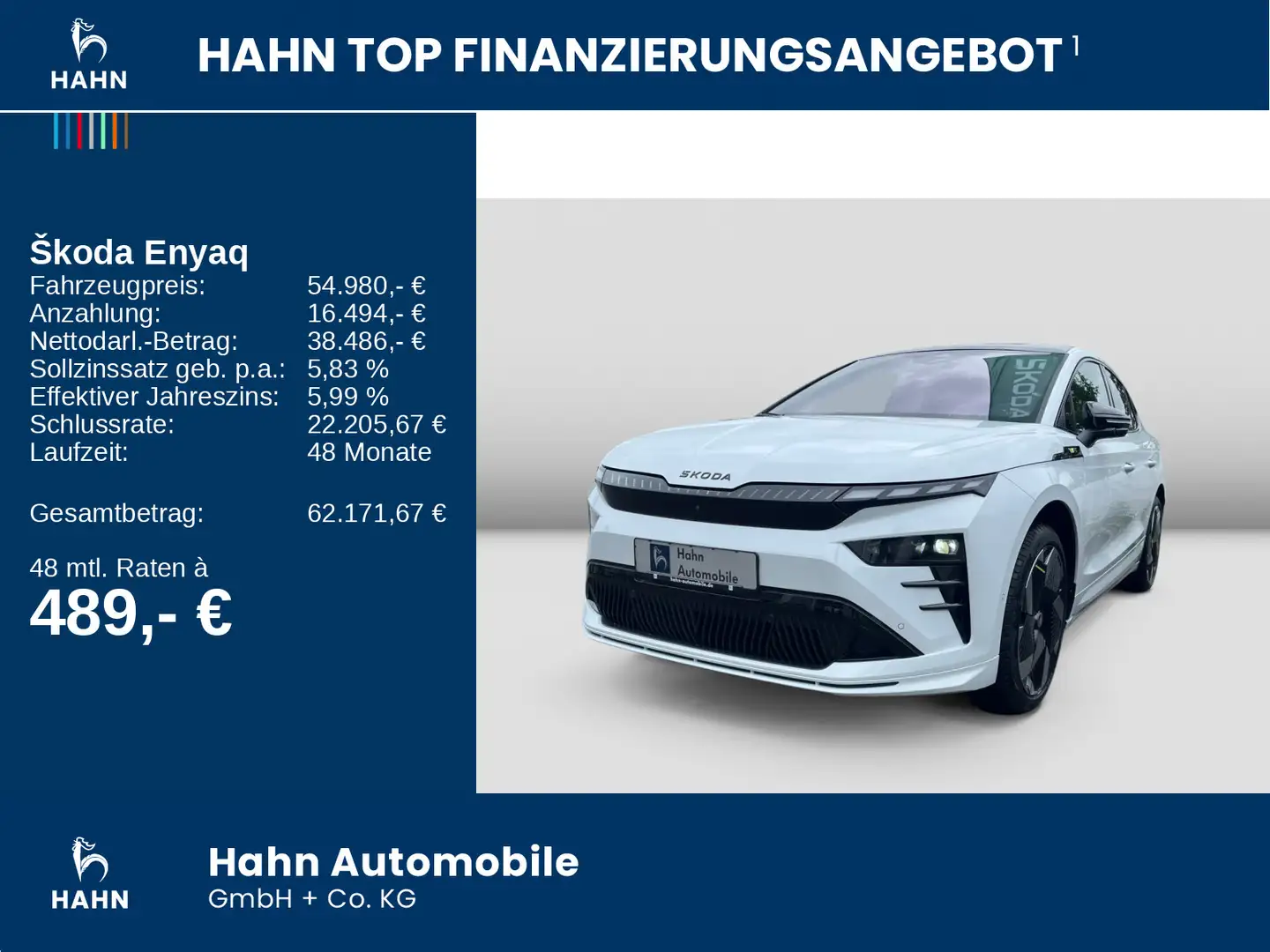 Skoda Enyaq Coupe RS AHK MAXX Transport 21" Alu Weiß - 2