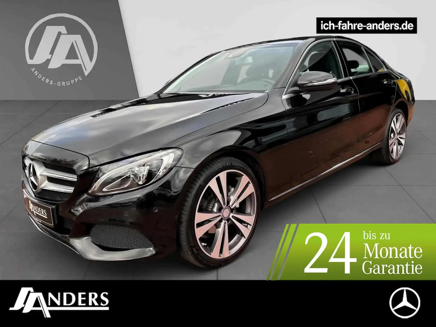 Mercedes-Benz C 180 Avantgarde+Navi+SHZ+LED+PDC+AHK+Tempomat Zwart - 1
