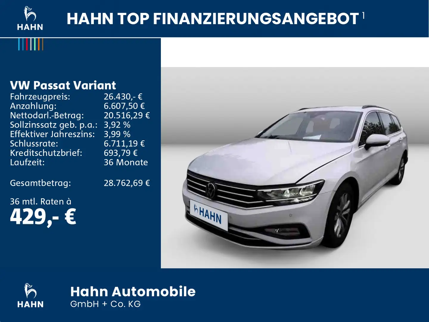 Volkswagen Passat Variant 2.0TDI DSG Business Cam LED Navi Weiß - 2