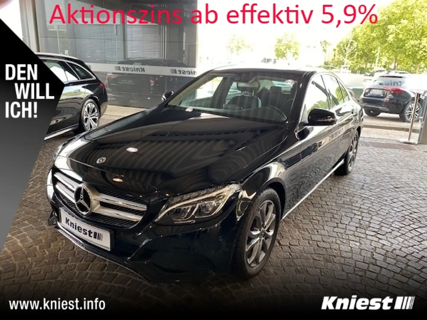 Mercedes-Benz C 180 Avantgarde Schiebedach, Totwinkel, Ambiente uvm. Noir - 1