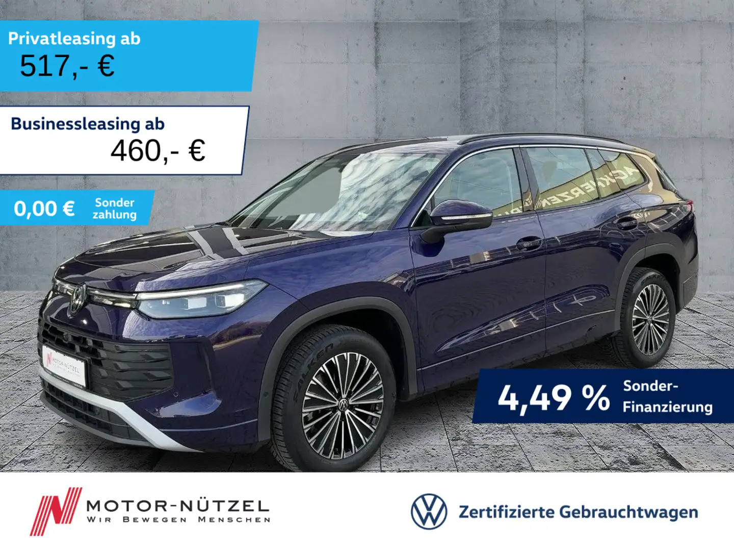 Volkswagen Tayron 2.0 TDI 4M LIFE HD-MATRIX+NAVI+AHK+DCC+7S Violett - 1